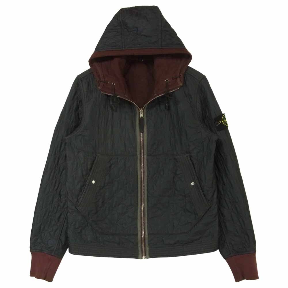 STONE ISLAND ストーンアイランド 中綿キルティング リバーシブル ジャケット エンジ系 ダークグレー系 M【中古】