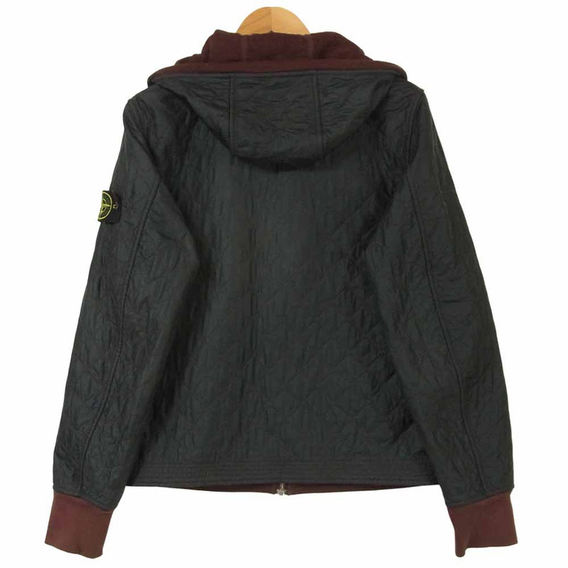 STONE ISLAND ストーンアイランド 中綿キルティング リバーシブル ジャケット エンジ系 ダークグレー系 M【中古】