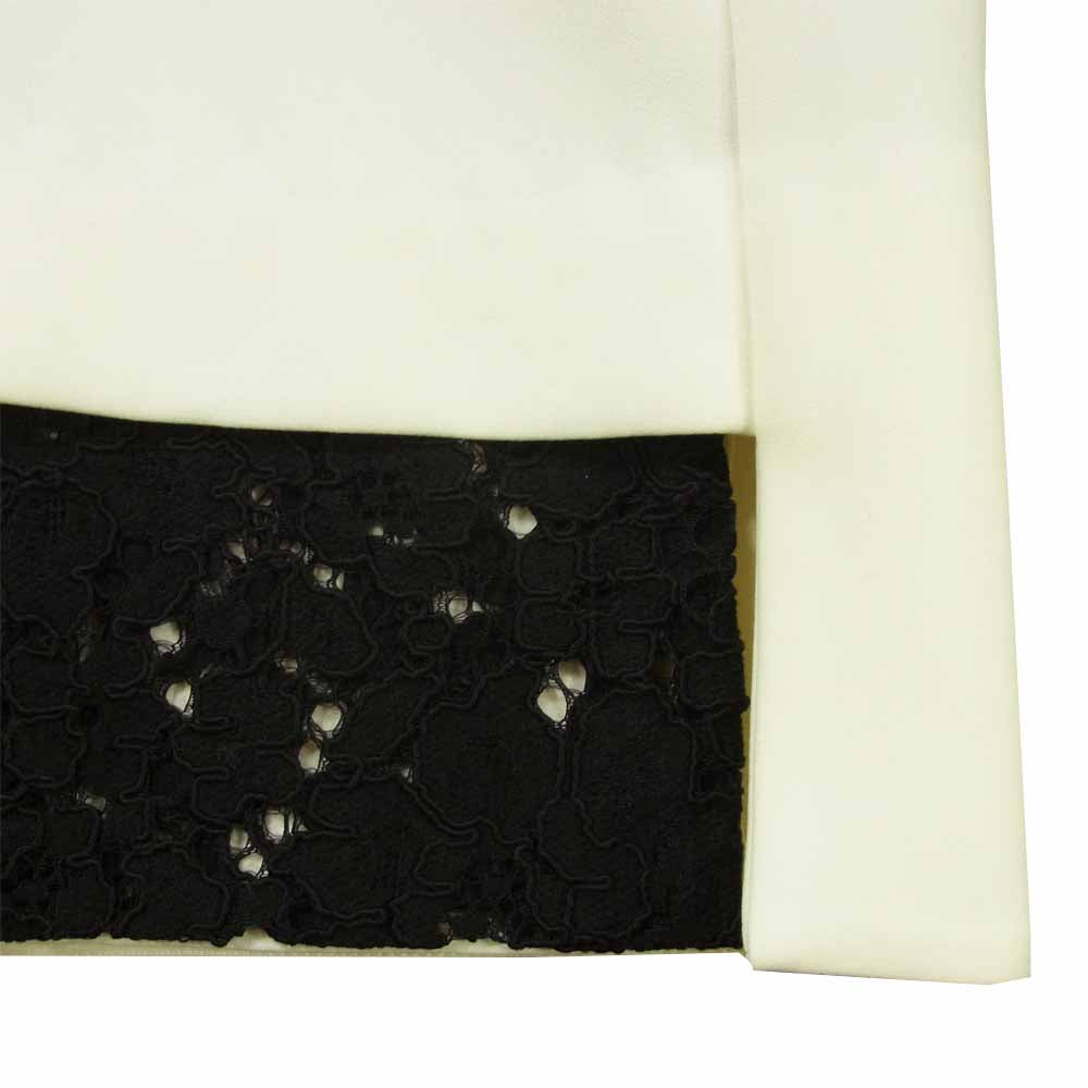 YOKO CHAN ヨーコチャン 17AW YCD-117-311 V-neck Hem Lace Dress Vネック ヘム レース ドレス ワンピース ホワイト系 ブラック系 38【美品】【中古】