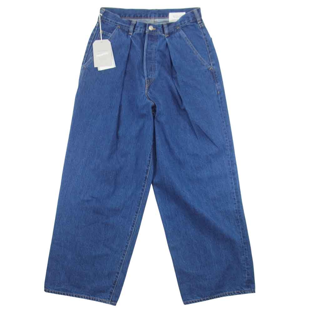 markaware マーカウェア A18C-14PT21C 1TUCK WIDE JEANS 12oz ORGANIC SELVEDGE DENIM デニム パンツ インディゴブルー系 1【新古品】【未使用】【中古】