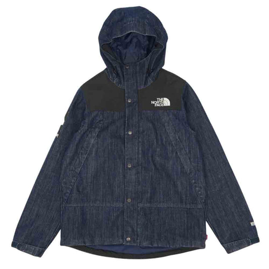 Supreme シュプリーム 15SS ノースフェイス THE NORTH FACE Denim Dot Shot Jacket デニム ドット ショット インディゴブルー系 ブラック系 M【中古】