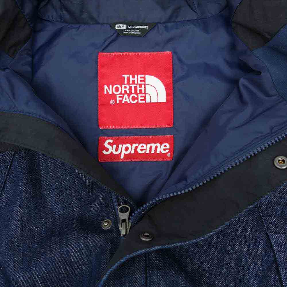 Supreme シュプリーム 15SS ノースフェイス THE NORTH FACE Denim Dot Shot Jacket デニム ドット ショット インディゴブルー系 ブラック系 M【中古】