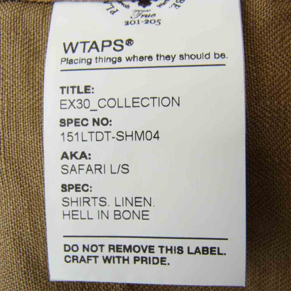 WTAPS ダブルタップス 151LTDT-SHM04 SAFARI L/S サファリ ジャケット ベージュ系 M【美品】【中古】