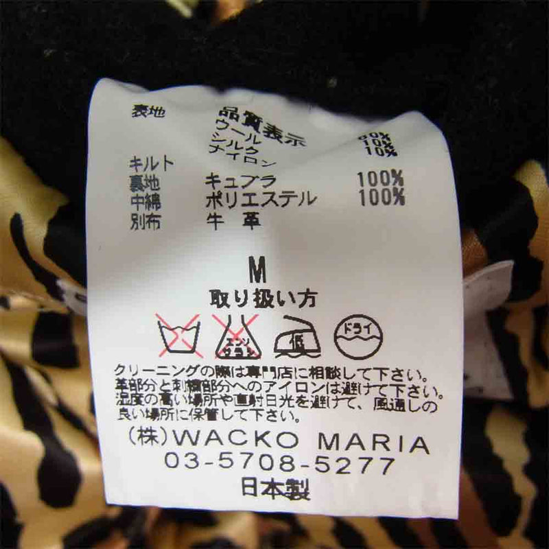 WACKO MARIA ワコマリア 14AW × WOLFS HEAD ウルフズヘッド CAR CLUB JKT カークラブ ジャケット ブラック系 M【中古】
