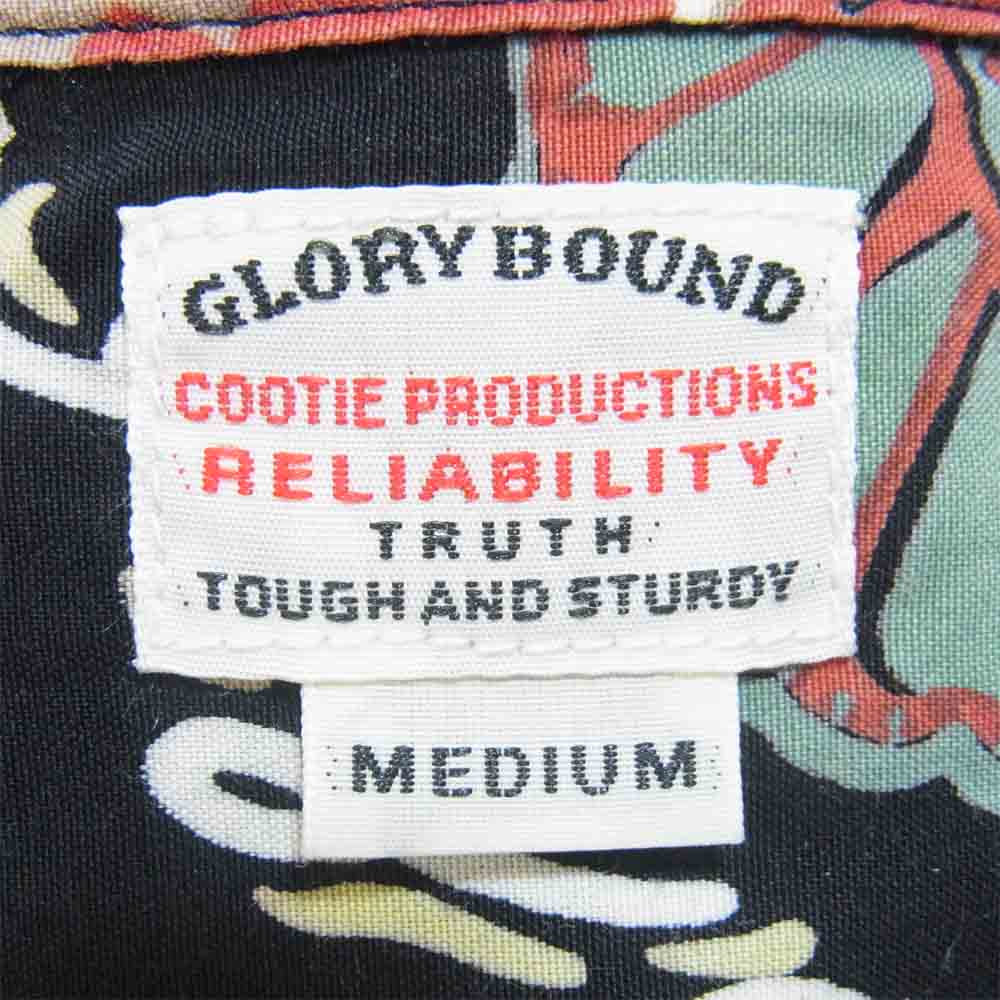 COOTIE クーティー GLORY BOUND バタフライ アロハ シャツ 半袖シャツ 総柄 ブラック系 M【中古】