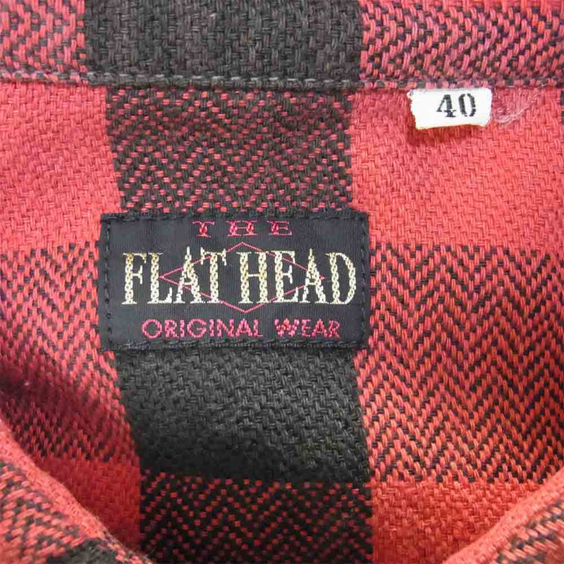 THE FLAT HEAD ザフラットヘッド バッファロー チェック シャツ 長袖シャツ レッド系 40【中古】