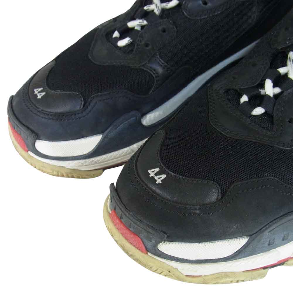 BALENCIAGA バレンシアガ 19AW 533882 TRIPLE S TRAINER トリプルS レザー スニーカー ブラック系 29cm【中古】