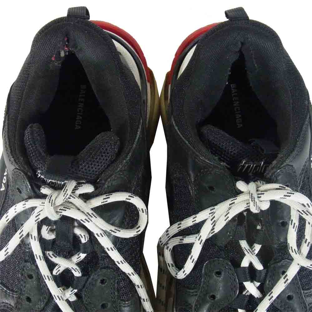 BALENCIAGA バレンシアガ 19AW 533882 TRIPLE S TRAINER トリプルS レザー スニーカー ブラック系 29cm【中古】