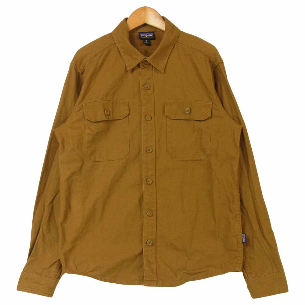 patagonia パタゴニア FA15 53795 WORKWEAR SHIRT ワークウェア 長袖 シャツ スリランカ製 ブラウン系 XS【中古】