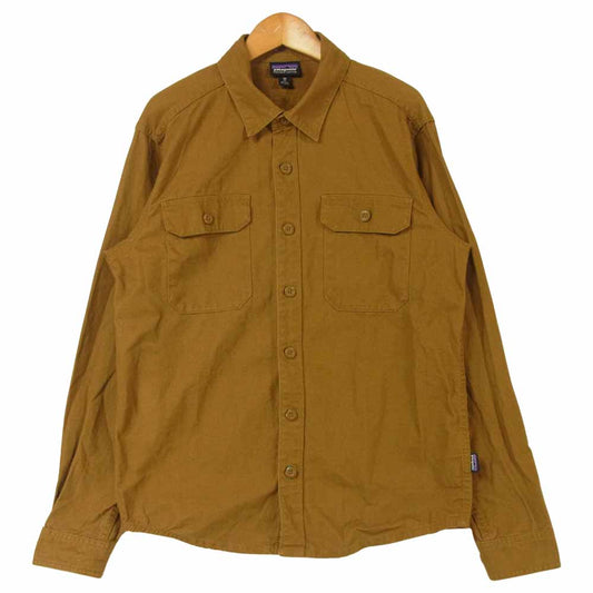 patagonia パタゴニア FA15 53795 WORKWEAR SHIRT ワークウェア 長袖 シャツ スリランカ製 ブラウン系 XS【中古】