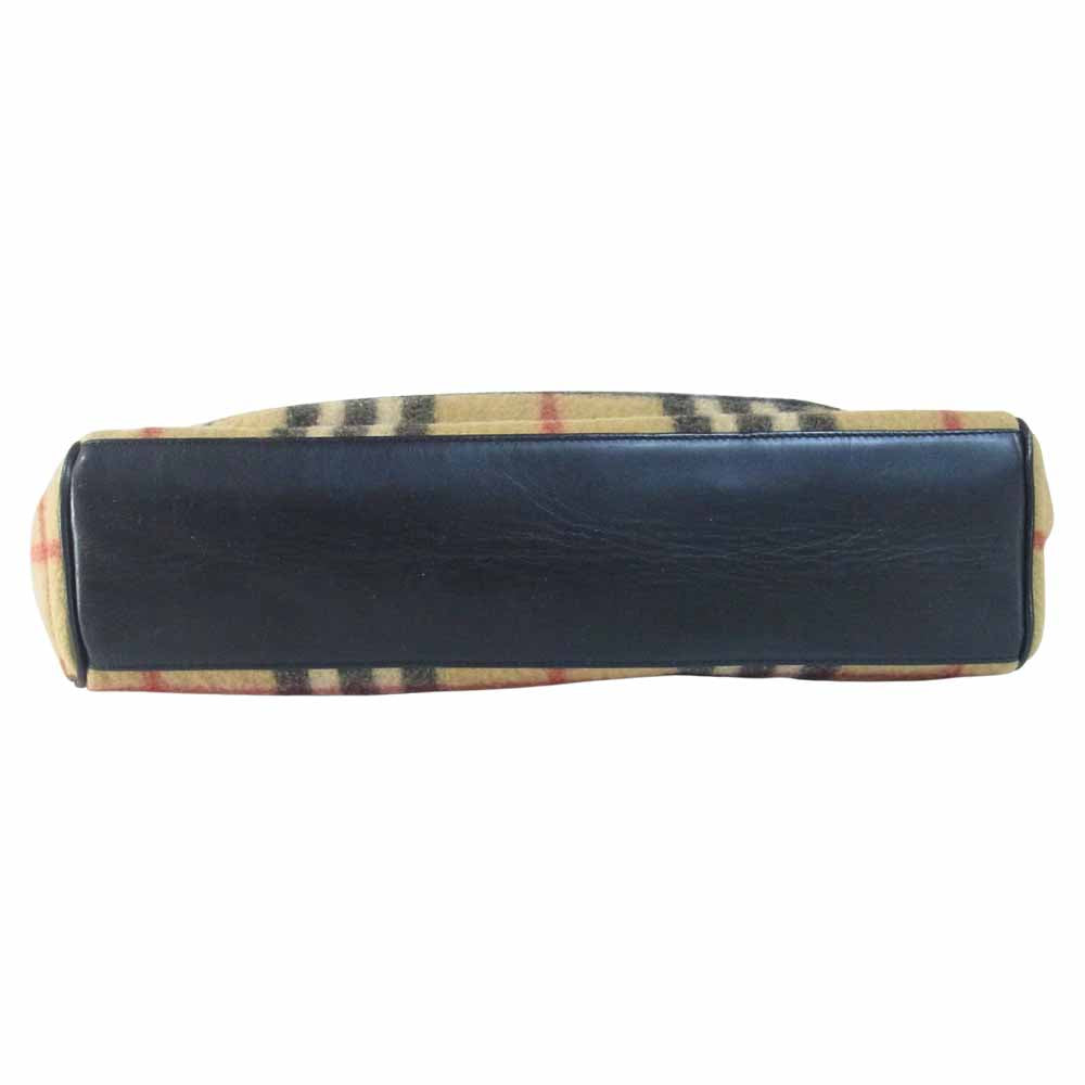 BURBERRY BLUE LABEL バーバリーブルーレーベル ノバ チェック ウール トート バッグ ライトブラウン系【中古】