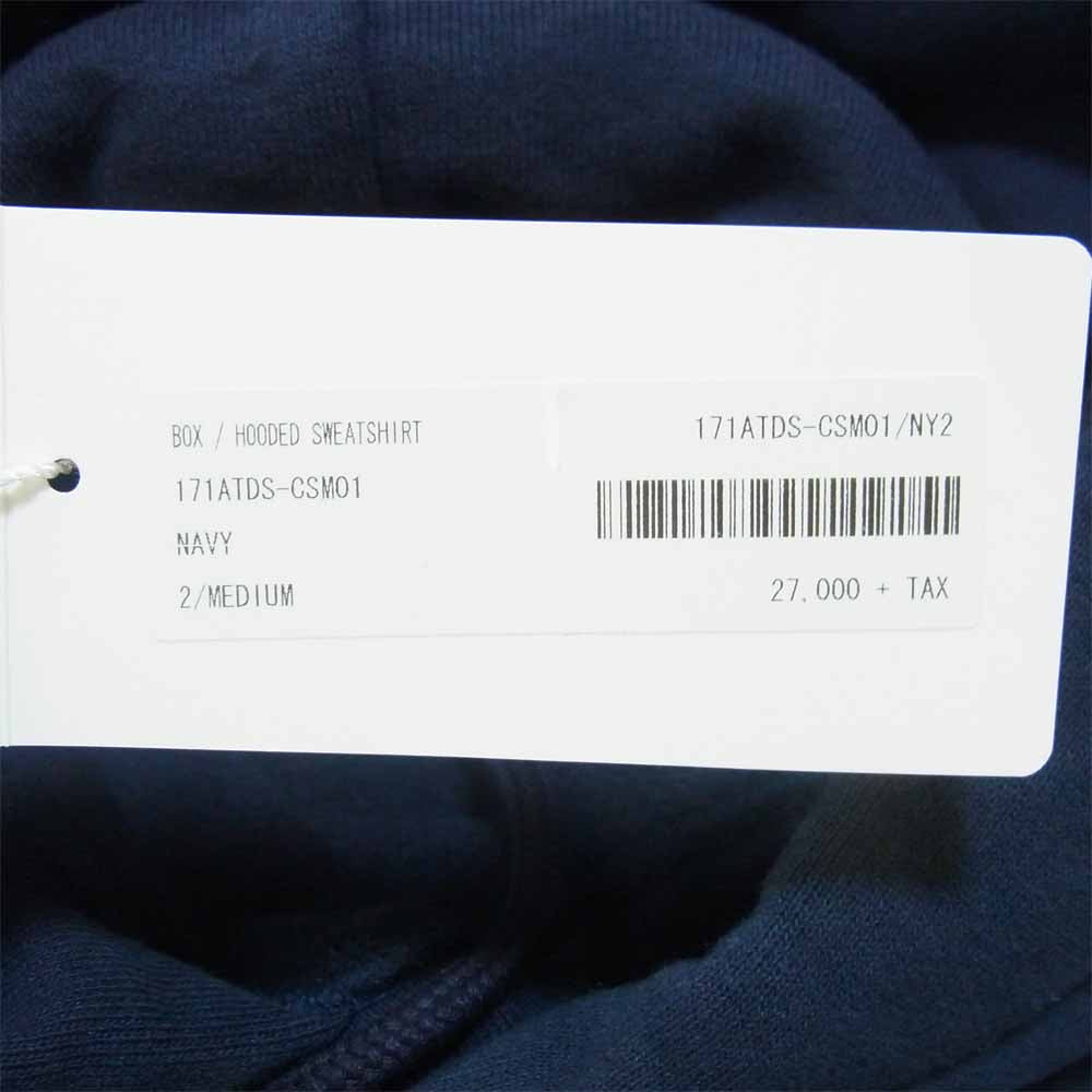 DESCENDANT ディセンダント 171ATDS-CSM01 BOX HOODED SWEAT SHIRT フード スウェット パーカー ブラック系 2【新古品】【未使用】【中古】