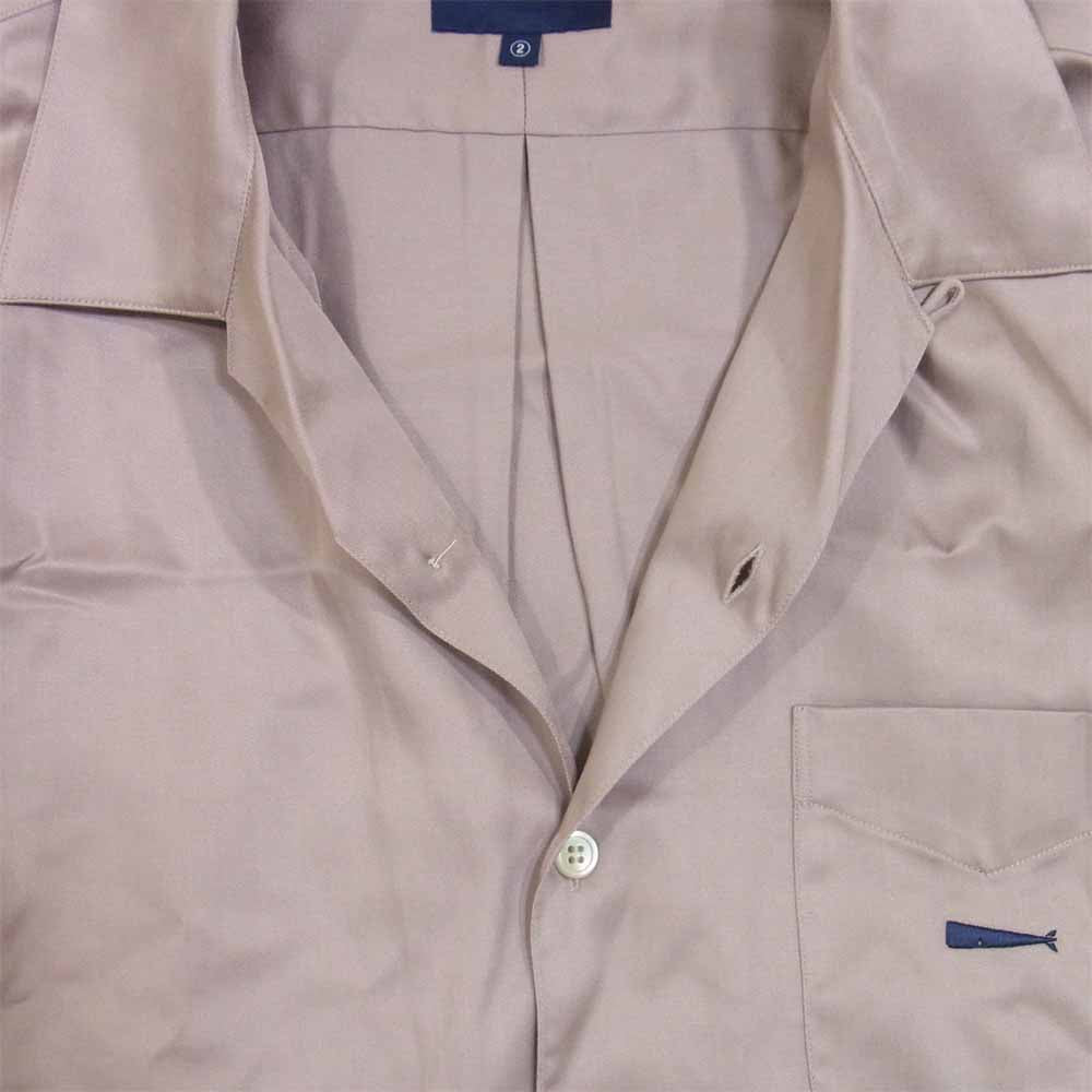 DESCENDANT ディセンダント 21SS 211TQDS-SHM03 PIER SATIN SS SHIRT サテン レーヨン 開襟 シャツ ピンク系 2【中古】