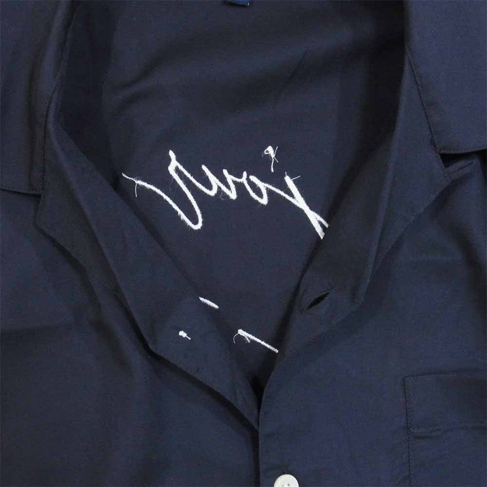 DESCENDANT ディセンダント 211TQDS-SHM06 ACHIEVE RAYON SS SHIRT Ce jour est toi アーカイブ レーヨン シャツ ネイビー系 2【極上美品】【中古】