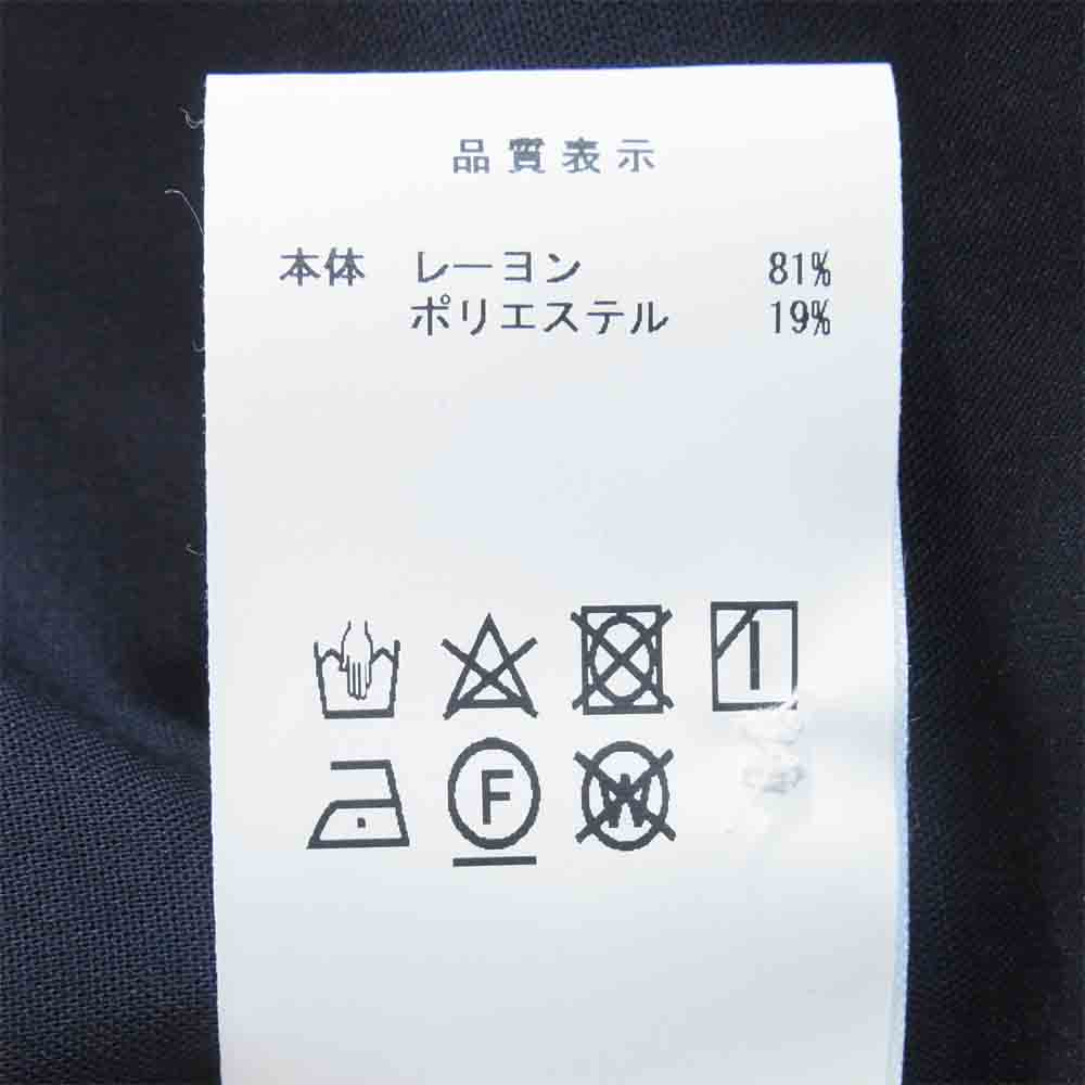 DESCENDANT ディセンダント 211TQDS-SHM06 ACHIEVE RAYON SS SHIRT Ce jour est toi アーカイブ レーヨン シャツ ネイビー系 2【極上美品】【中古】