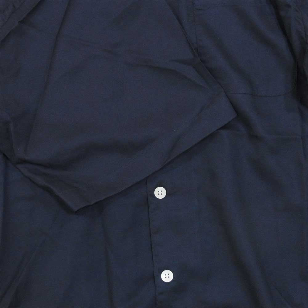 DESCENDANT ディセンダント 211TQDS-SHM06 ACHIEVE RAYON SS SHIRT Ce jour est toi アーカイブ レーヨン シャツ ネイビー系 2【極上美品】【中古】