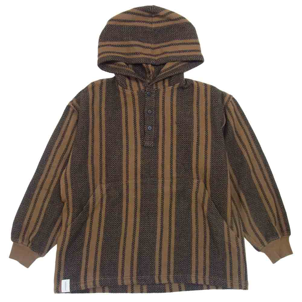 DESCENDANT ディセンダント 201BRDS-SHM05 BAJA HOODED LS SHIRT バハ メキシカン パーカー ブラウン系 2【中古】