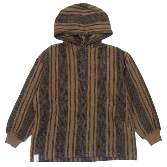 DESCENDANT ディセンダント 201BRDS-SHM05 BAJA HOODED LS SHIRT バハ メキシカン パーカー ブラウン系 2【中古】