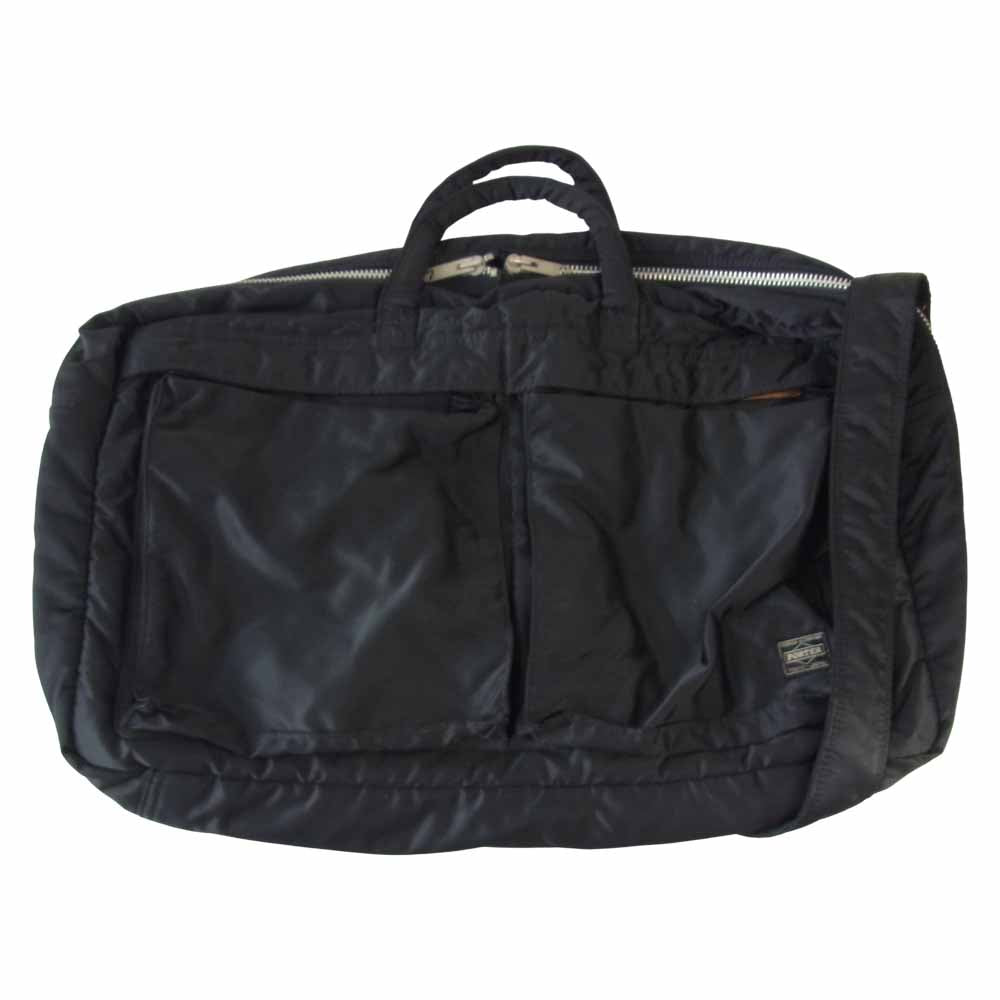 PORTER ポーター TANKER タンカー ボストンバッグ トラベルバッグ 旅行カバン 2 WAY ショルダー ブラック系【中古】