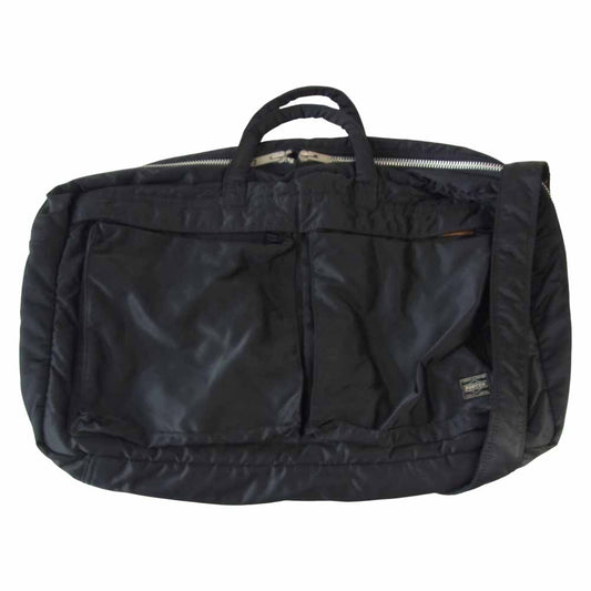 PORTER ポーター TANKER タンカー ボストンバッグ トラベルバッグ 旅行カバン 2 WAY ショルダー ブラック系【中古】