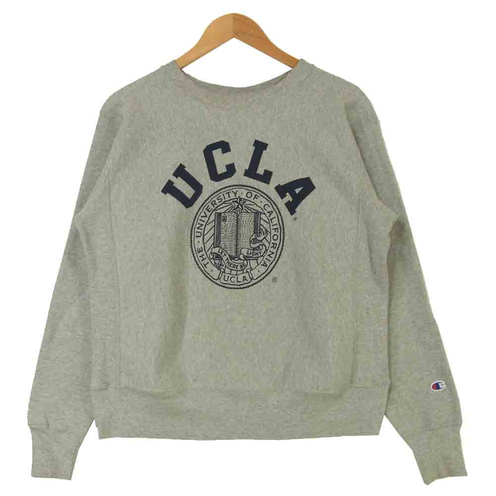 Champion チャンピオン USA製 赤単タグ 復刻 UCLA カレッジ プリント スウェット トレーナー グレー系 M【中古】