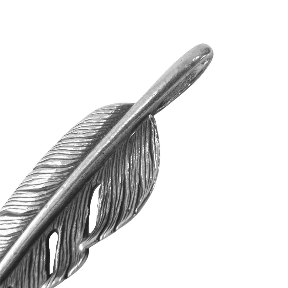 タディアンドキング SV フェザー 先金 剣先 K18 L ペンダント シルバー系×ゴールド系【中古】