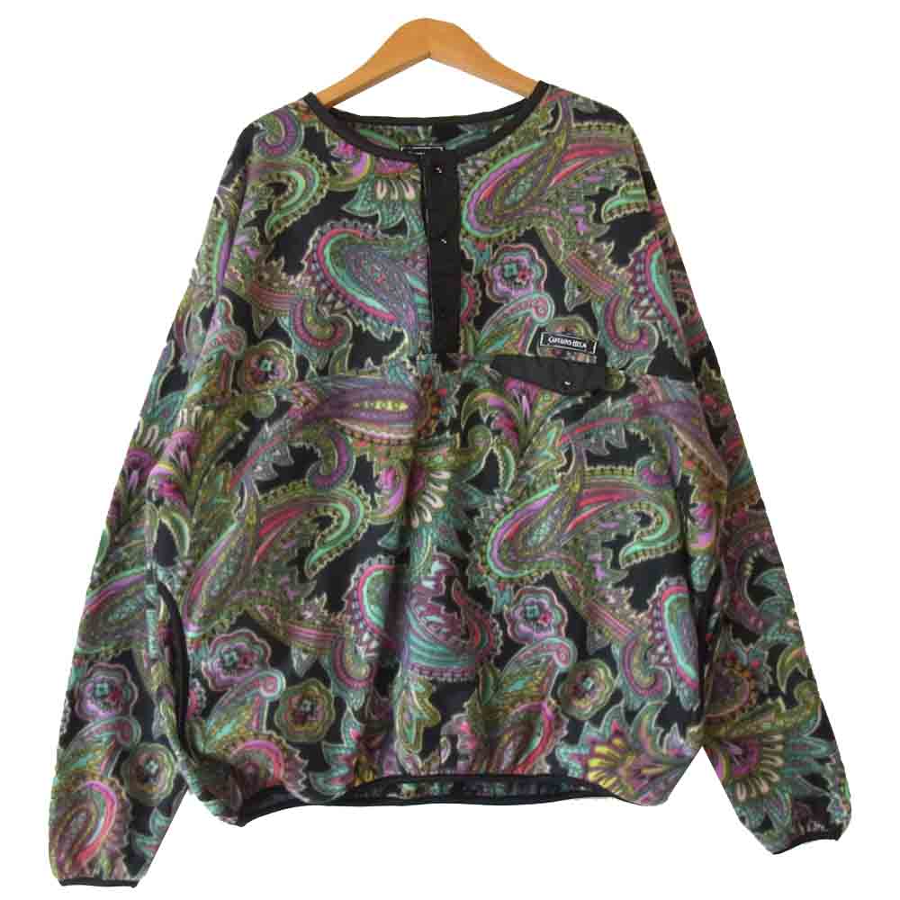 キャプテンズヘルム PAISLEY FLEECE SNAP TEE ペイズリー フリース スナップ Tシャツ マルチカラー系 XL【美品】【中古】