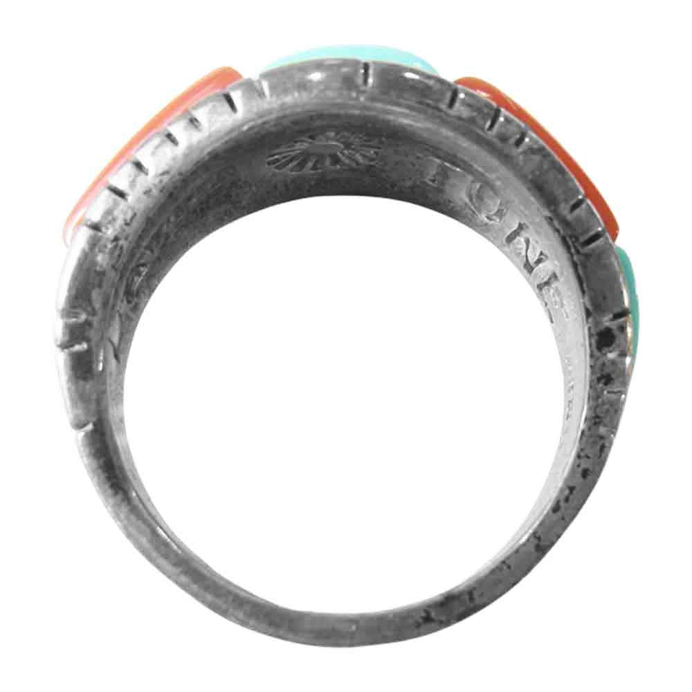 デヴィッド チューン INLAY RING インレイ リング シルバー系 17号程度【中古】