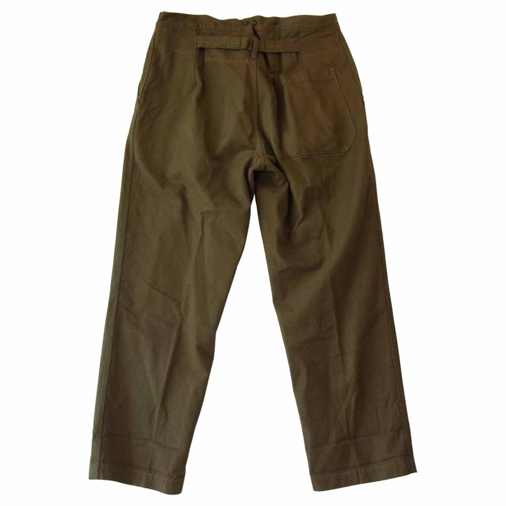 COMOLI コモリ 21SS T01-03015 コットンシルク オーバーパンツ カーキ系 2【中古】