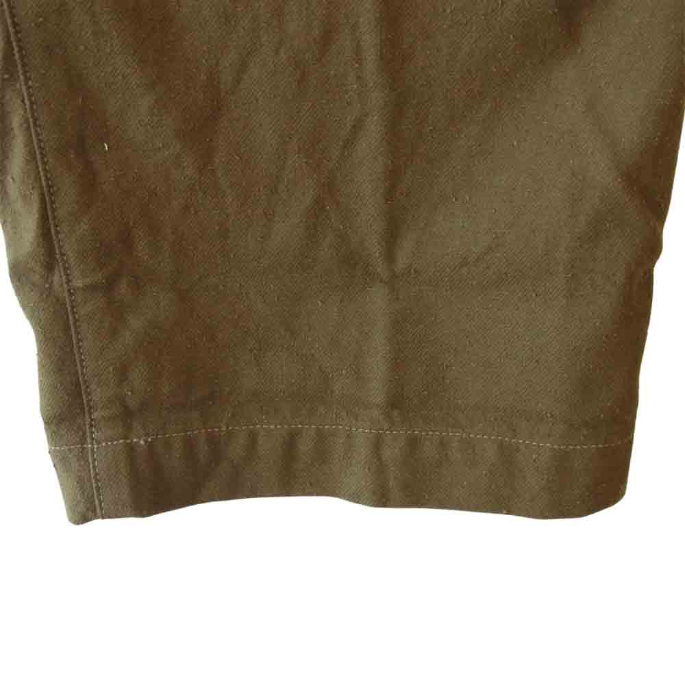 COMOLI コモリ 21SS T01-03015 コットンシルク オーバーパンツ カーキ系 2【中古】
