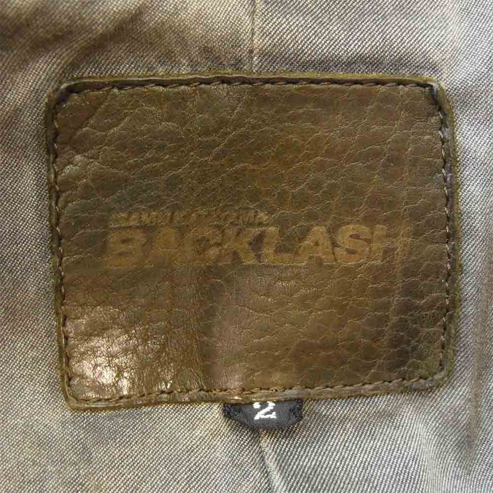 ISAMUKATAYAMA BACKLASH イサムカタヤマバックラッシュ レザー シングル ライダース ジャケット ブラウン系 2【中古】