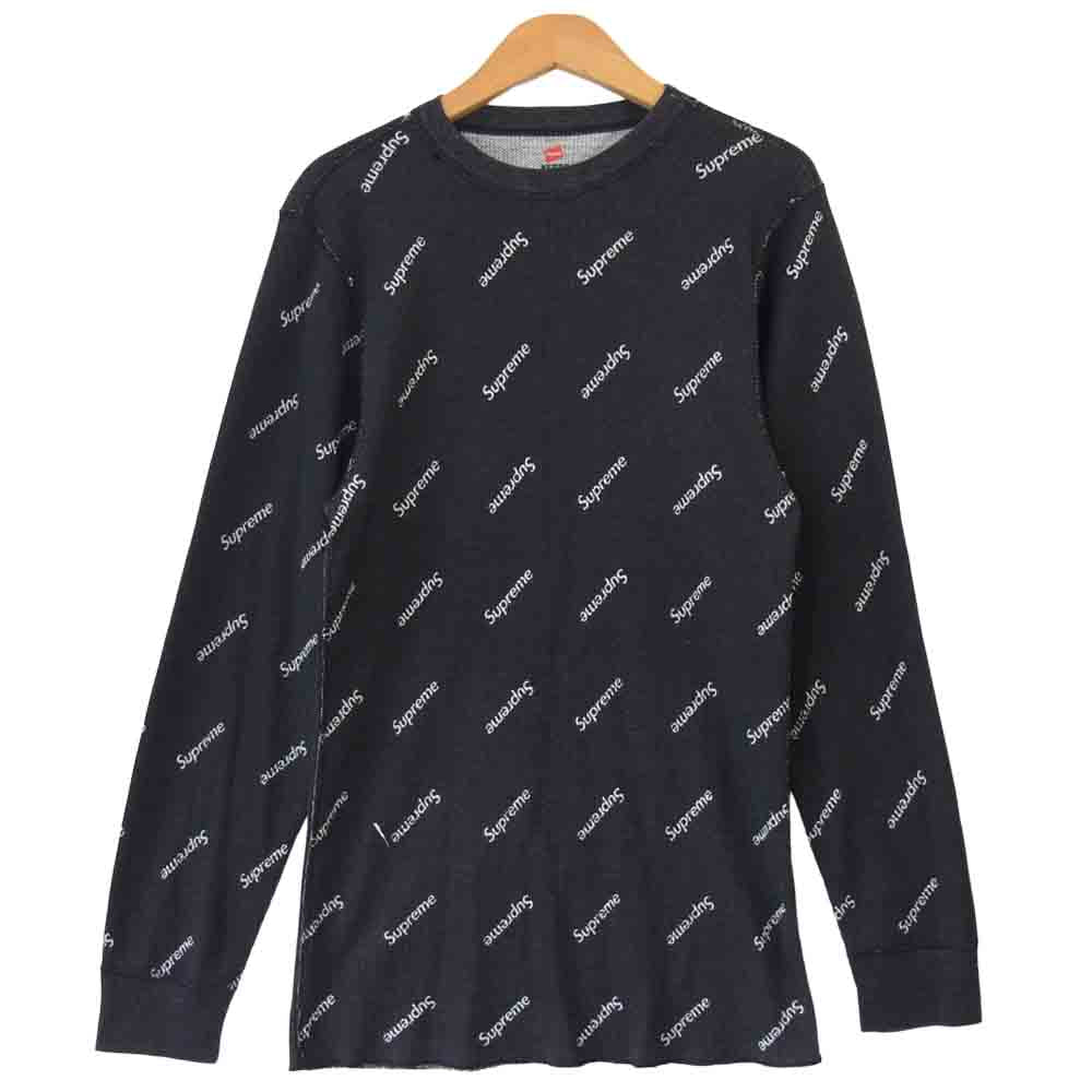 Supreme シュプリーム Hanes Thermal Crew ヘインズ サーマル ブラック系 M【中古】