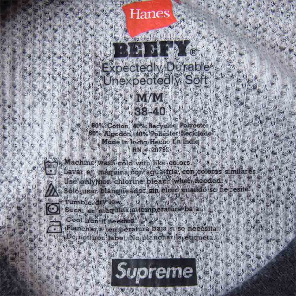 Supreme シュプリーム Hanes Thermal Crew ヘインズ サーマル ブラック系 M【中古】