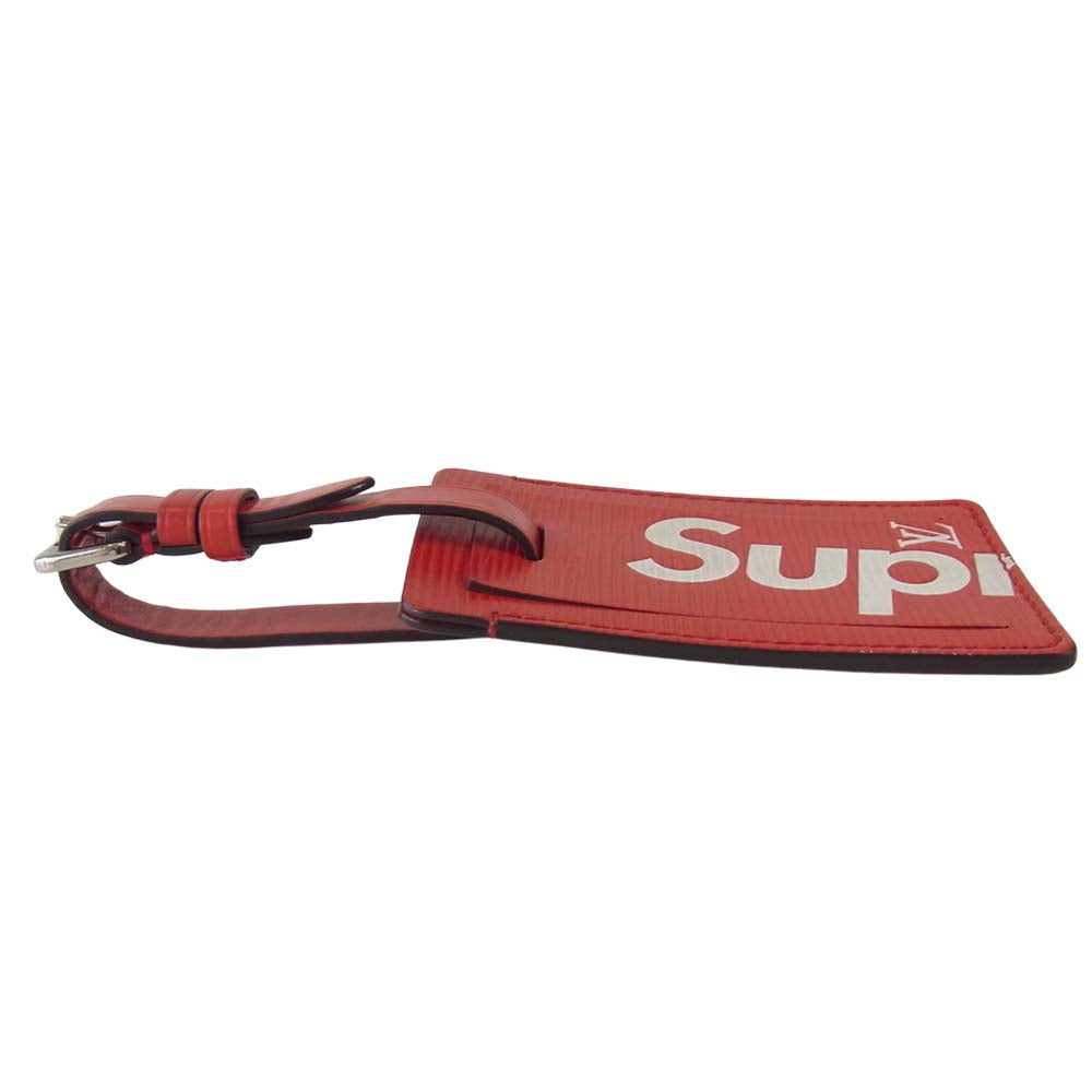 Supreme シュプリーム 17AW M67726 × ルイヴィトン LOUIS VUITTON LV Name Tag LV ロゴ ネーム タグ レッド系【中古】