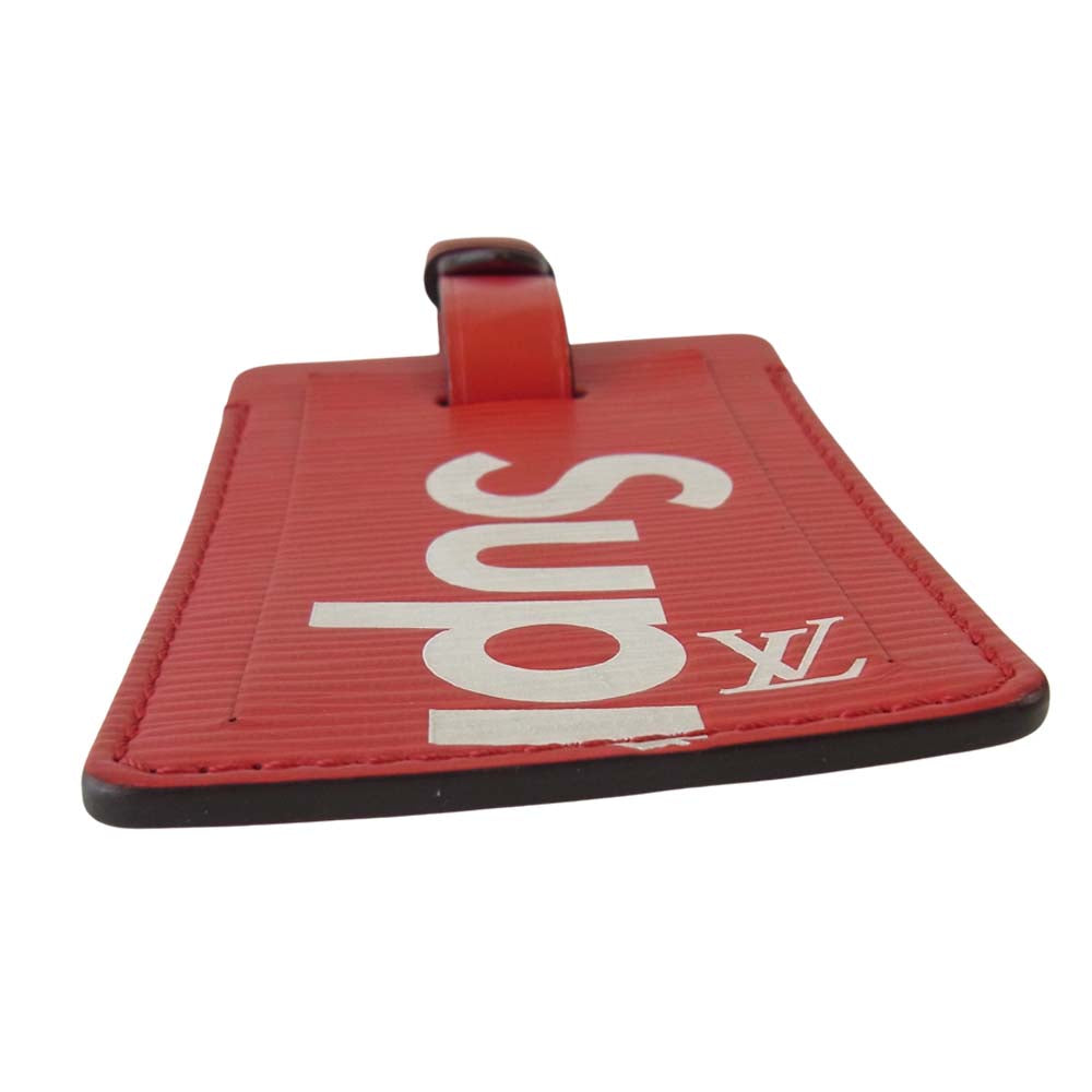 Supreme シュプリーム 17AW M67726 × ルイヴィトン LOUIS VUITTON LV Name Tag LV ロゴ ネーム タグ レッド系【中古】
