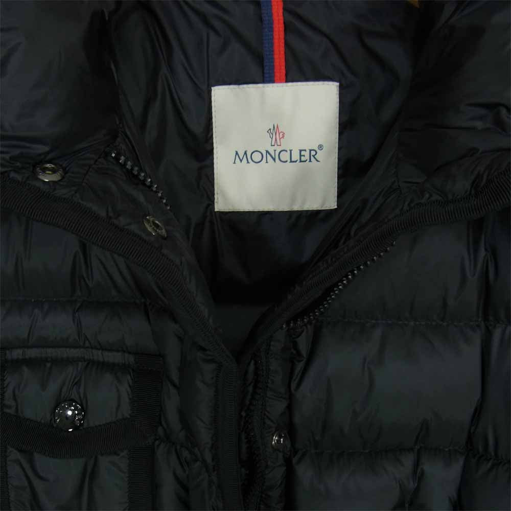 MONCLER モンクレール 国内正規品 HERMINE エルミンヌ ダウン コート ブラック系 (0)【美品】【中古】