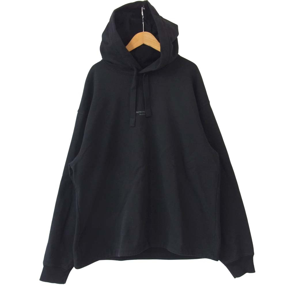 ACNE STUDIOS アクネストゥディオズ FN-MN-SWEA000036 Logo stamp Sweatshirt ロゴ スウェットシャツ パーカー ブラック系 M【中古】