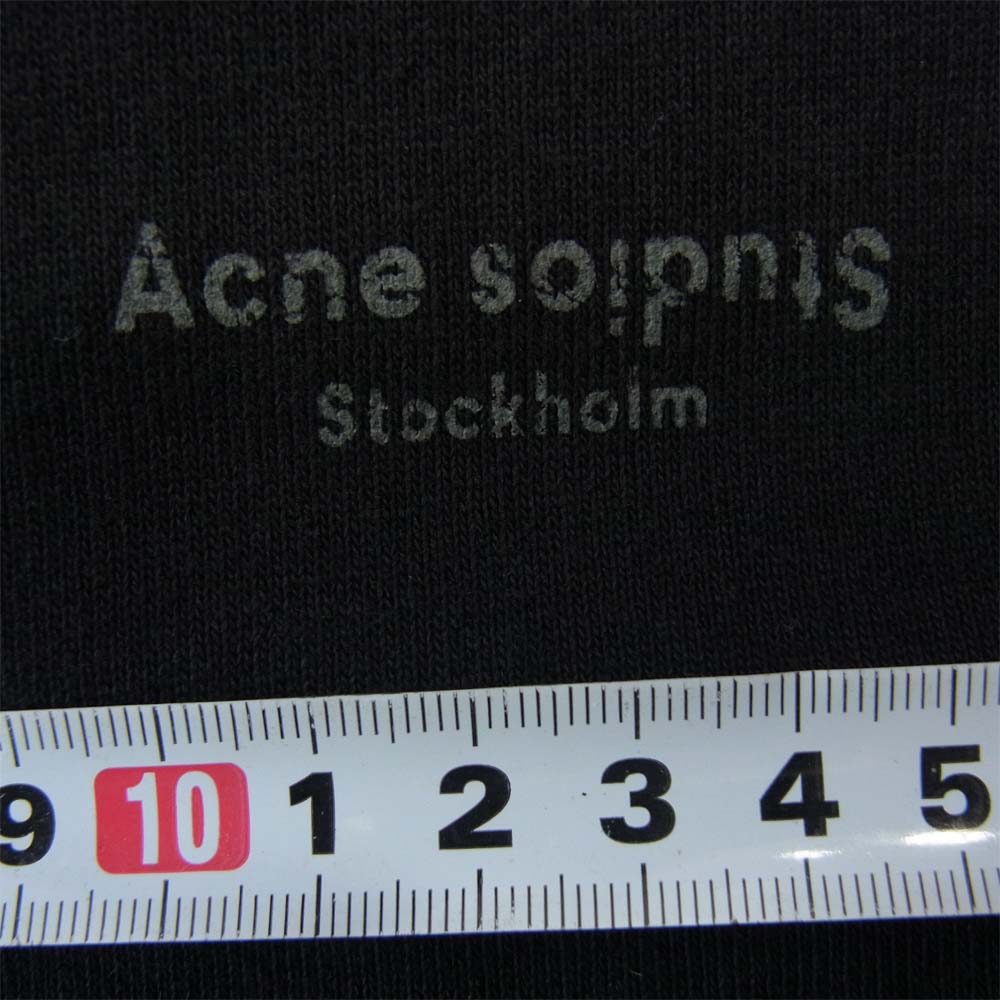 ACNE STUDIOS アクネストゥディオズ FN-MN-SWEA000036 Logo stamp Sweatshirt ロゴ スウェットシャツ パーカー ブラック系 M【中古】