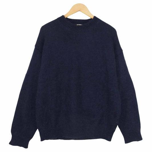 AURALEE オーラリー A6AP01KM KID MOHAIR KNIT キッド モヘア ニット ネイビー系 4【中古】