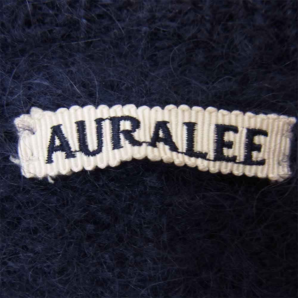 AURALEE オーラリー A6AP01KM KID MOHAIR KNIT キッド モヘア ニット ネイビー系 4【中古】