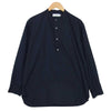 GRAPHPAPER グラフペーパー 19SS GM191-50029B Broad Band Collar Shirt バンドカラー プルオーバー シャツ ネイビー系 2【中古】