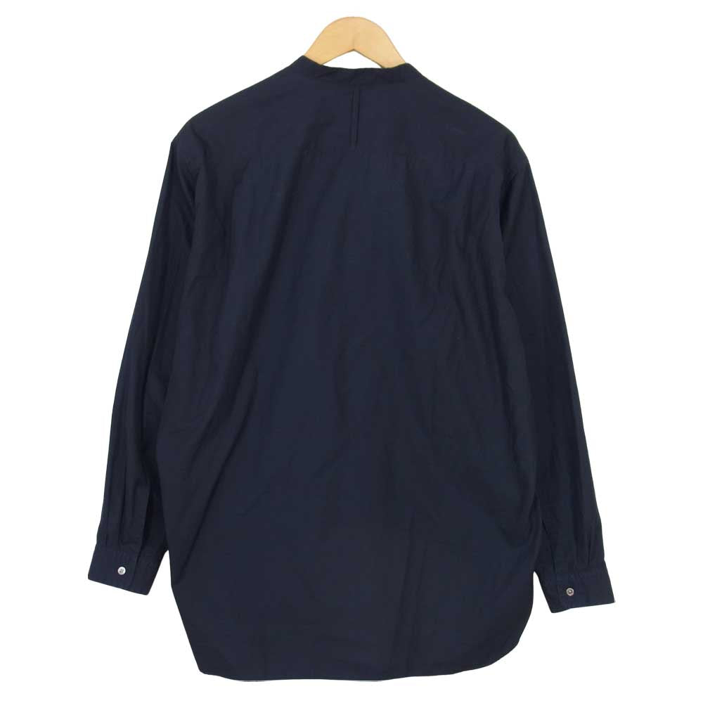 GRAPHPAPER グラフペーパー 19SS GM191-50029B Broad Band Collar Shirt バンドカラー プルオーバー シャツ ネイビー系 2【中古】