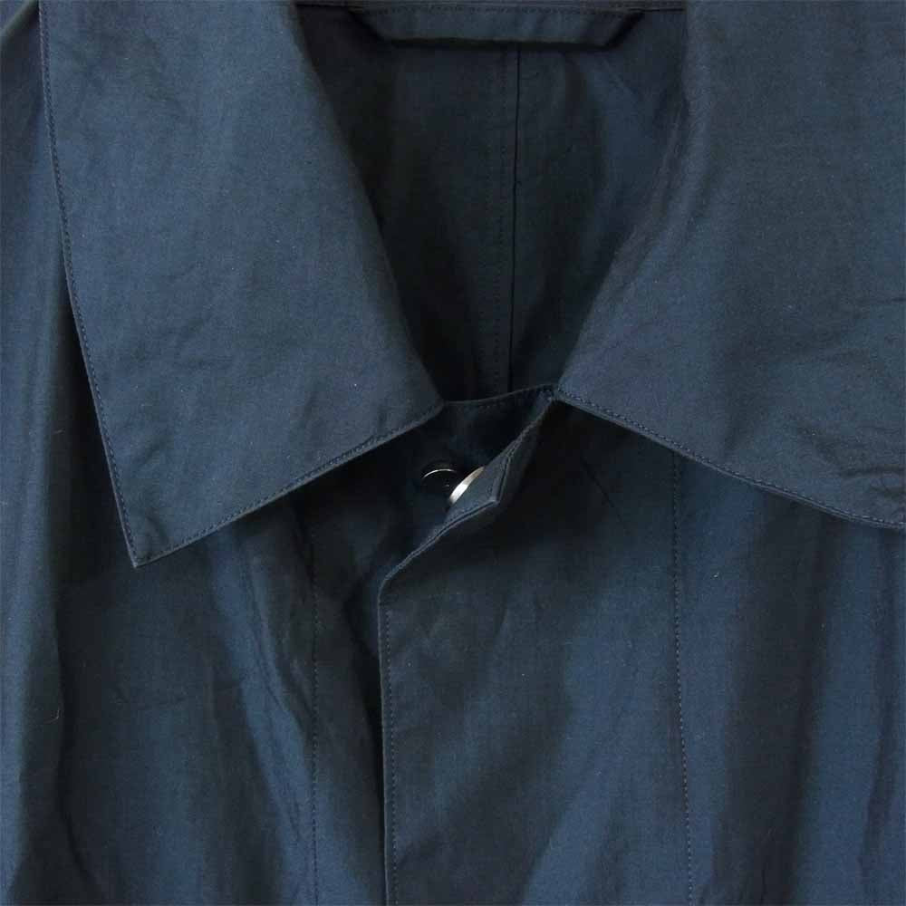 AURALEE オーラリー 17SS A7SC01SC FINX CHAMBRAY BIG SOUTEIN COLLAR COAT ビッグ ステンカラー コート ネイビー系 4【中古】