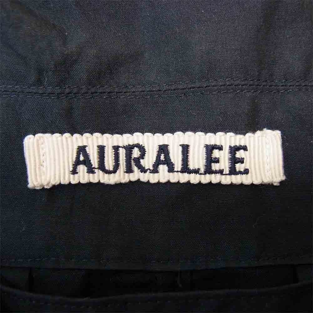 AURALEE オーラリー 17SS A7SC01SC FINX CHAMBRAY BIG SOUTEIN COLLAR COAT ビッグ ステンカラー コート ネイビー系 4【中古】