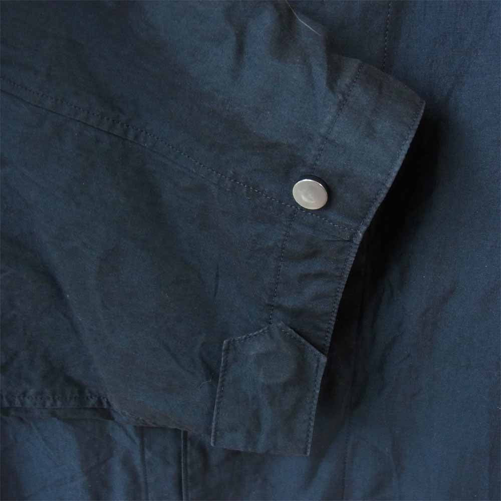 AURALEE オーラリー 17SS A7SC01SC FINX CHAMBRAY BIG SOUTEIN COLLAR COAT ビッグ ステンカラー コート ネイビー系 4【中古】