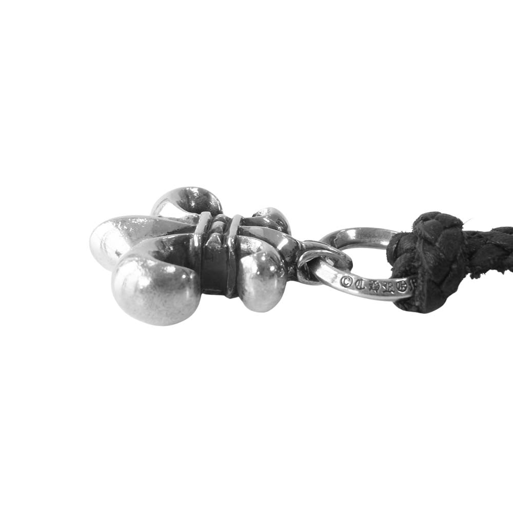 CHROME HEARTS クロムハーツ（原本無） 国内取扱店ギャランティカード付属 BS FLUER BSフレア ネックレス レザー ブレード ボロチップ シルバー系【中古】