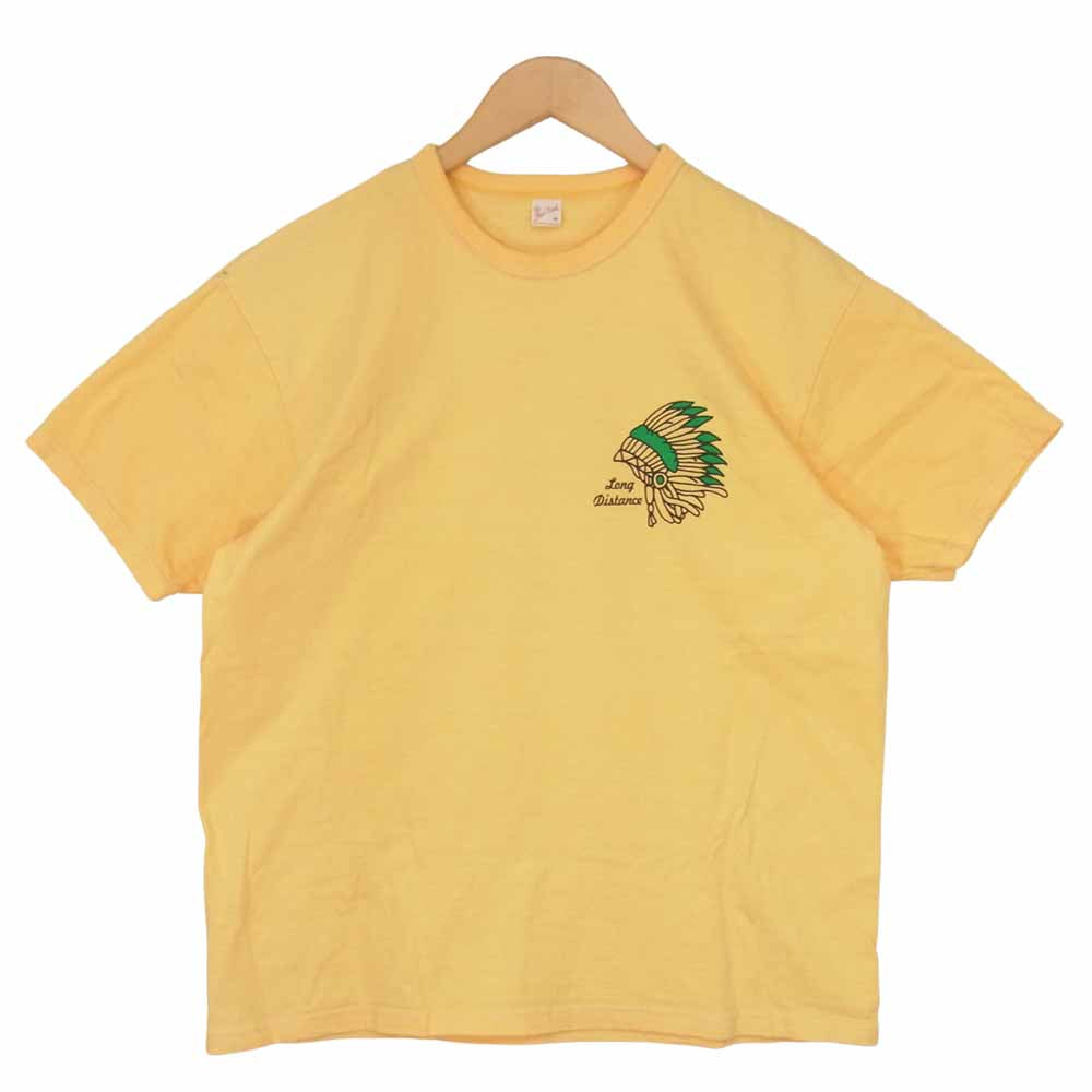 THE FLAT HEAD ザフラットヘッド THO-36W SOUTH DAKOTA Tシャツ イエロー系 42【中古】