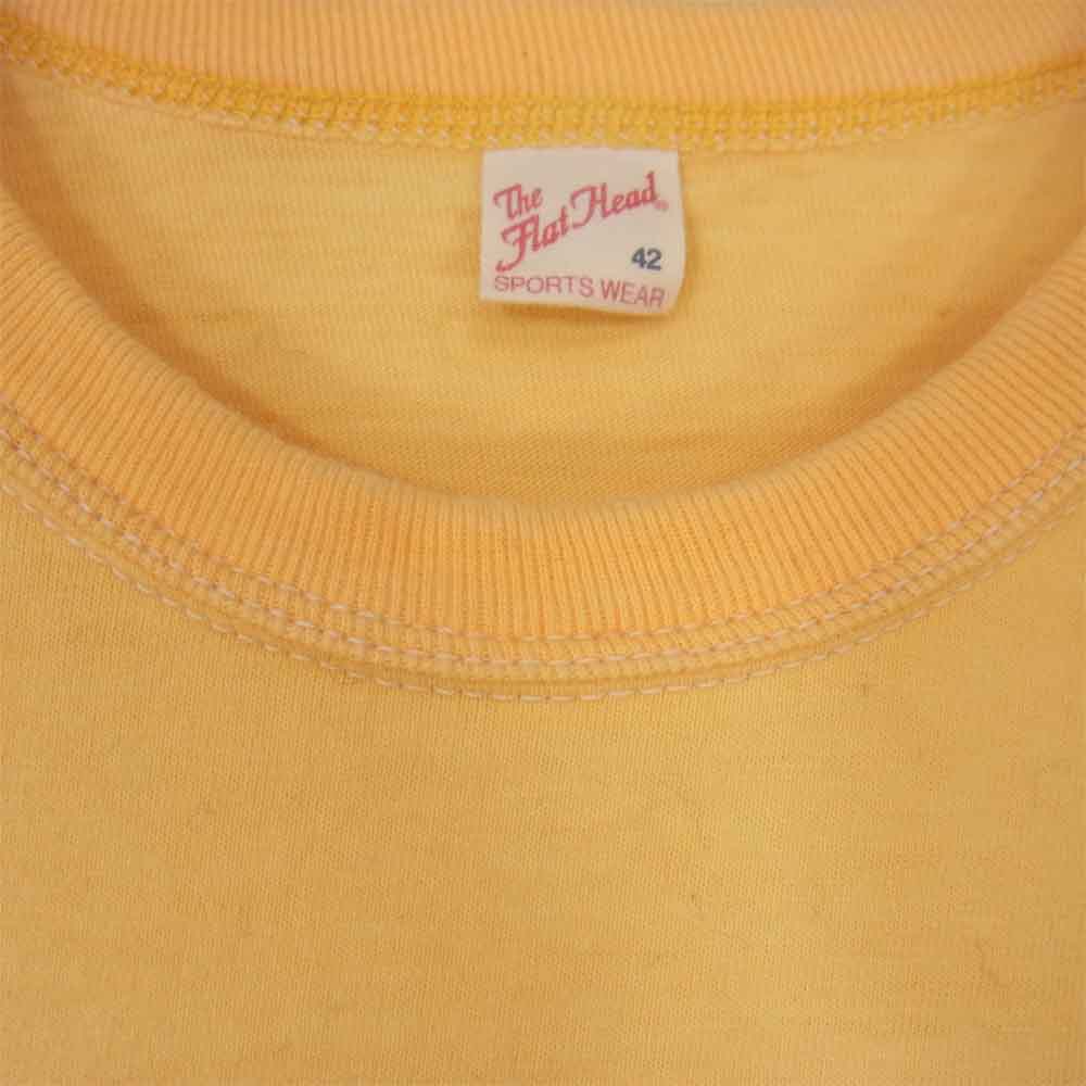 THE FLAT HEAD ザフラットヘッド THO-36W SOUTH DAKOTA Tシャツ イエロー系 42【中古】