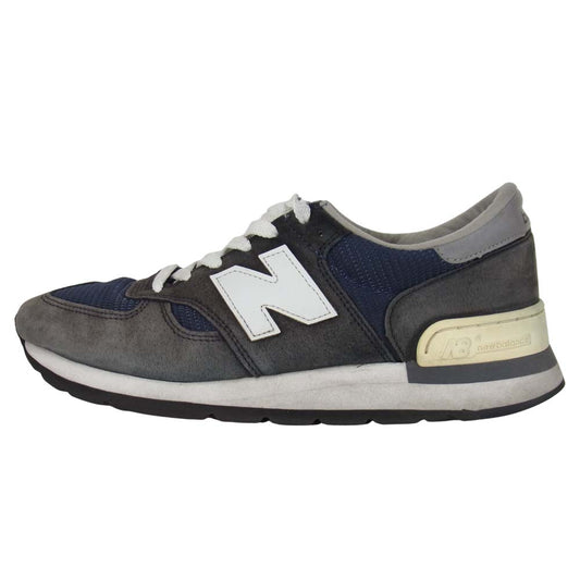 NEW BALANCE ニューバランス USA製 M990 ローカット スニーカー ネイビー系 28cm【中古】