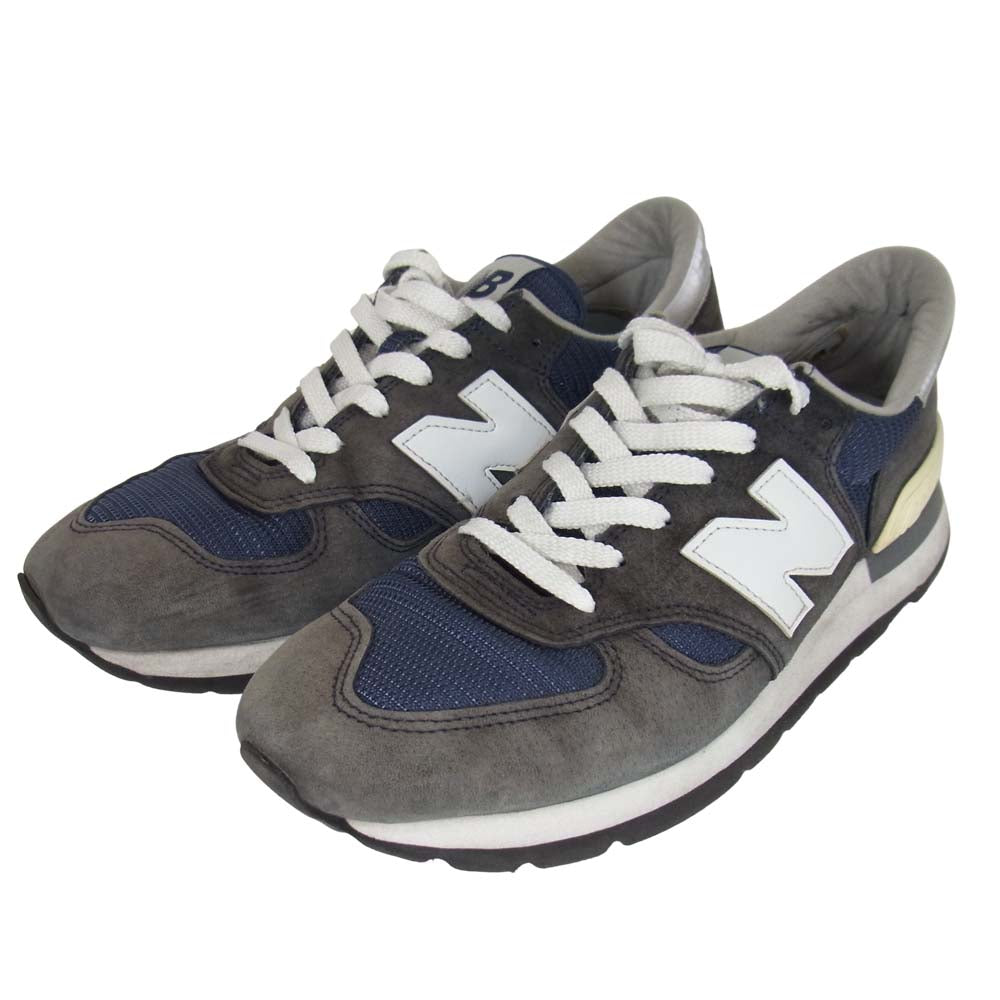 NEW BALANCE ニューバランス USA製 M990 ローカット スニーカー ネイビー系 28cm【中古】